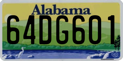 AL license plate 64DG601