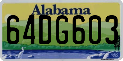 AL license plate 64DG603