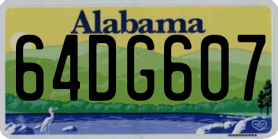 AL license plate 64DG607