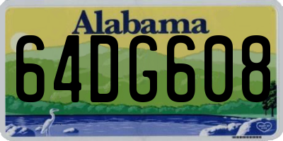 AL license plate 64DG608