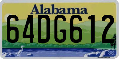 AL license plate 64DG612