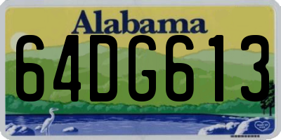 AL license plate 64DG613