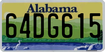 AL license plate 64DG615
