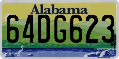 AL license plate 64DG623