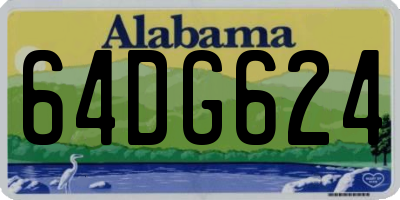 AL license plate 64DG624