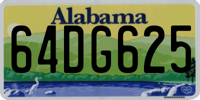 AL license plate 64DG625