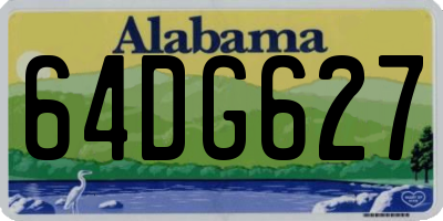 AL license plate 64DG627