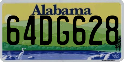AL license plate 64DG628