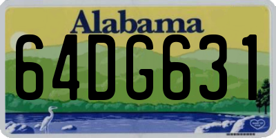 AL license plate 64DG631