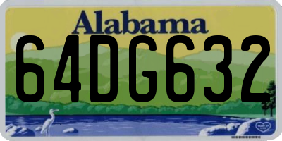 AL license plate 64DG632