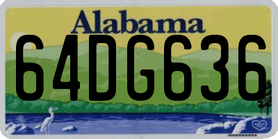 AL license plate 64DG636