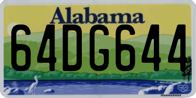 AL license plate 64DG644