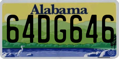 AL license plate 64DG646