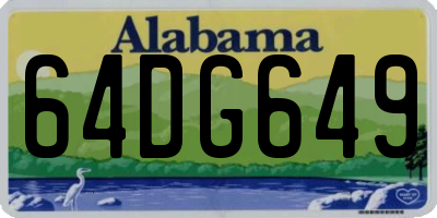 AL license plate 64DG649