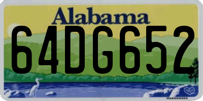 AL license plate 64DG652