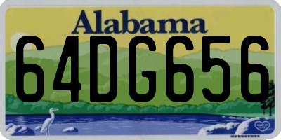AL license plate 64DG656