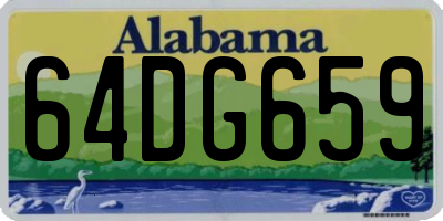 AL license plate 64DG659