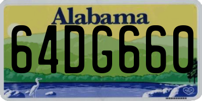 AL license plate 64DG660