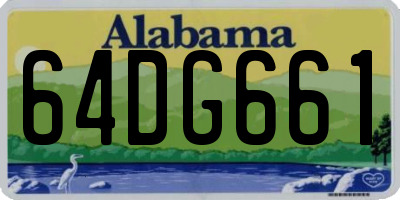 AL license plate 64DG661