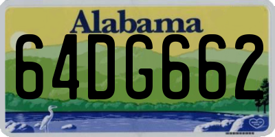 AL license plate 64DG662