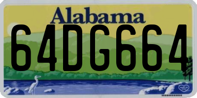 AL license plate 64DG664