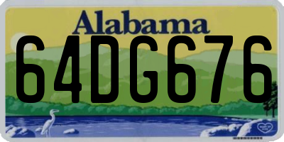 AL license plate 64DG676