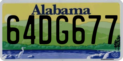 AL license plate 64DG677