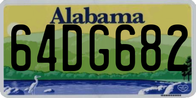 AL license plate 64DG682