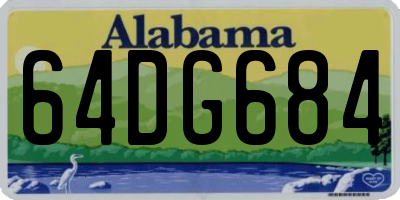 AL license plate 64DG684