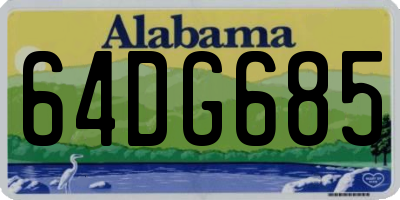 AL license plate 64DG685