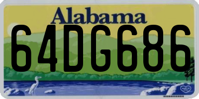 AL license plate 64DG686
