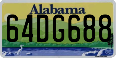 AL license plate 64DG688