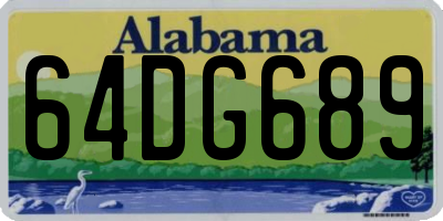 AL license plate 64DG689