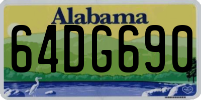 AL license plate 64DG690
