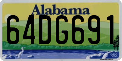 AL license plate 64DG691