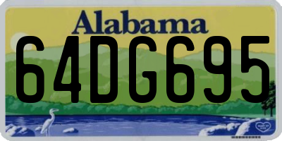 AL license plate 64DG695