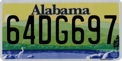 AL license plate 64DG697
