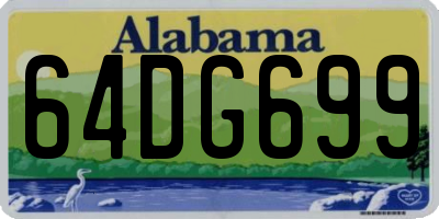 AL license plate 64DG699