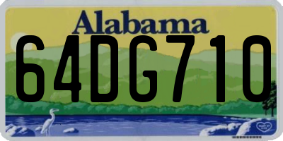 AL license plate 64DG710
