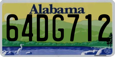AL license plate 64DG712
