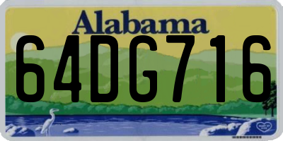 AL license plate 64DG716
