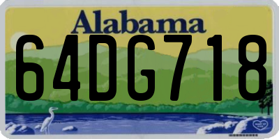 AL license plate 64DG718