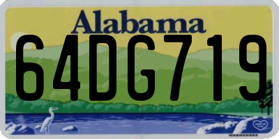 AL license plate 64DG719