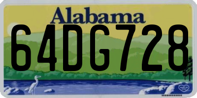 AL license plate 64DG728
