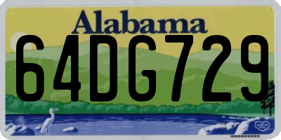 AL license plate 64DG729