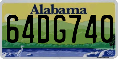 AL license plate 64DG740