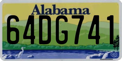 AL license plate 64DG741