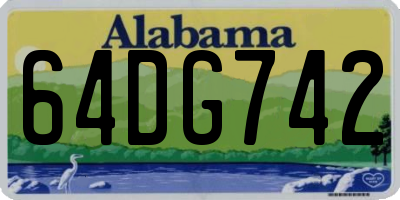 AL license plate 64DG742