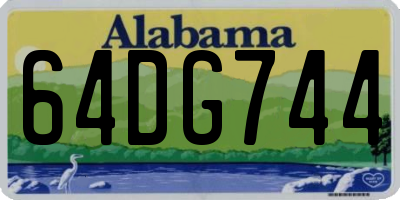 AL license plate 64DG744