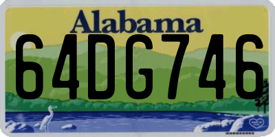 AL license plate 64DG746